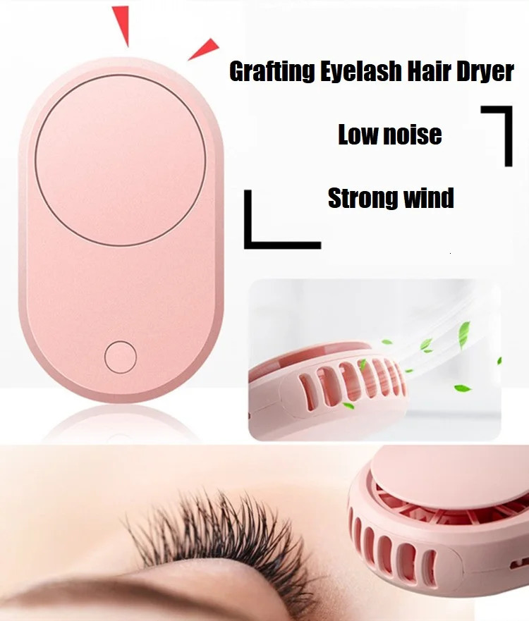 Portable USB Eyelash Fan Eyelash Extension Dryer Air Conditioning Blower Lashes Glue Mascara Fast Dry Grafted Eyelashes Dryer 250604