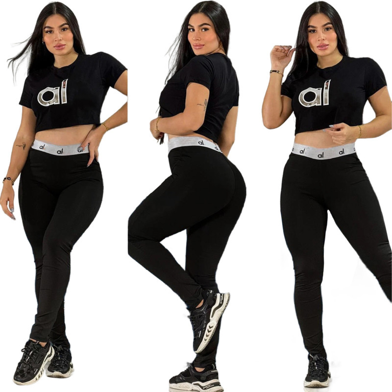 Womens Tracksuits Two Pieces Set 2025 New Fashion Designer Ultra Soft High Elasticity Yoga Wear Sports Fiess Long Pants Sportwear Fre