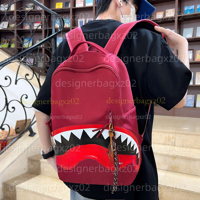 Luxury Spraygrounds Backpack Shark Designer Simple Shark Mouth Backpack For Middle And High School Students College Trendy Versatile Couple Saint Barth