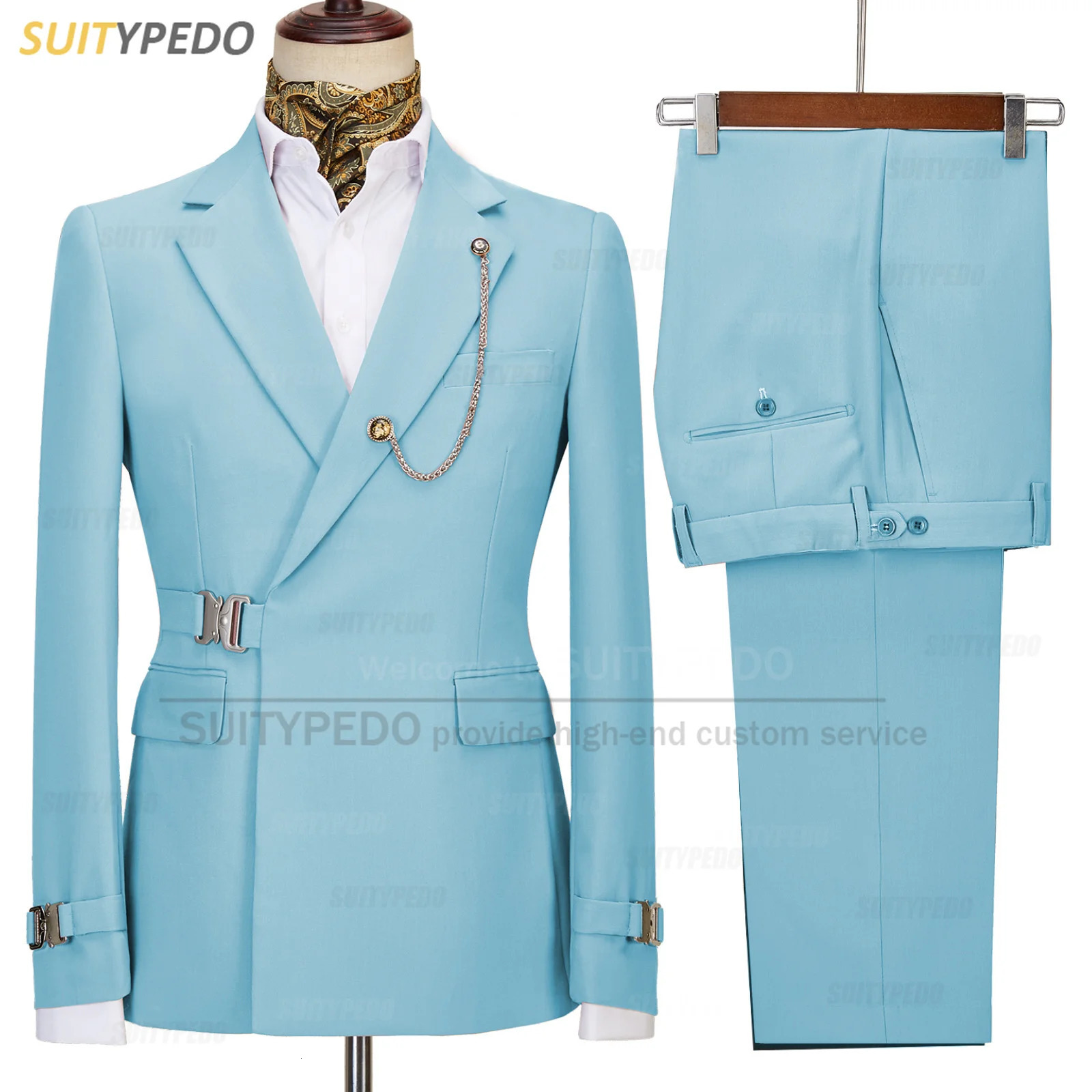 Classic Blue Men Suit Sets Formal Party Tailor-made Blazer Pants 2 Pieces Wedding Prom Gentlemen Fashion Jacket Outfits 250530