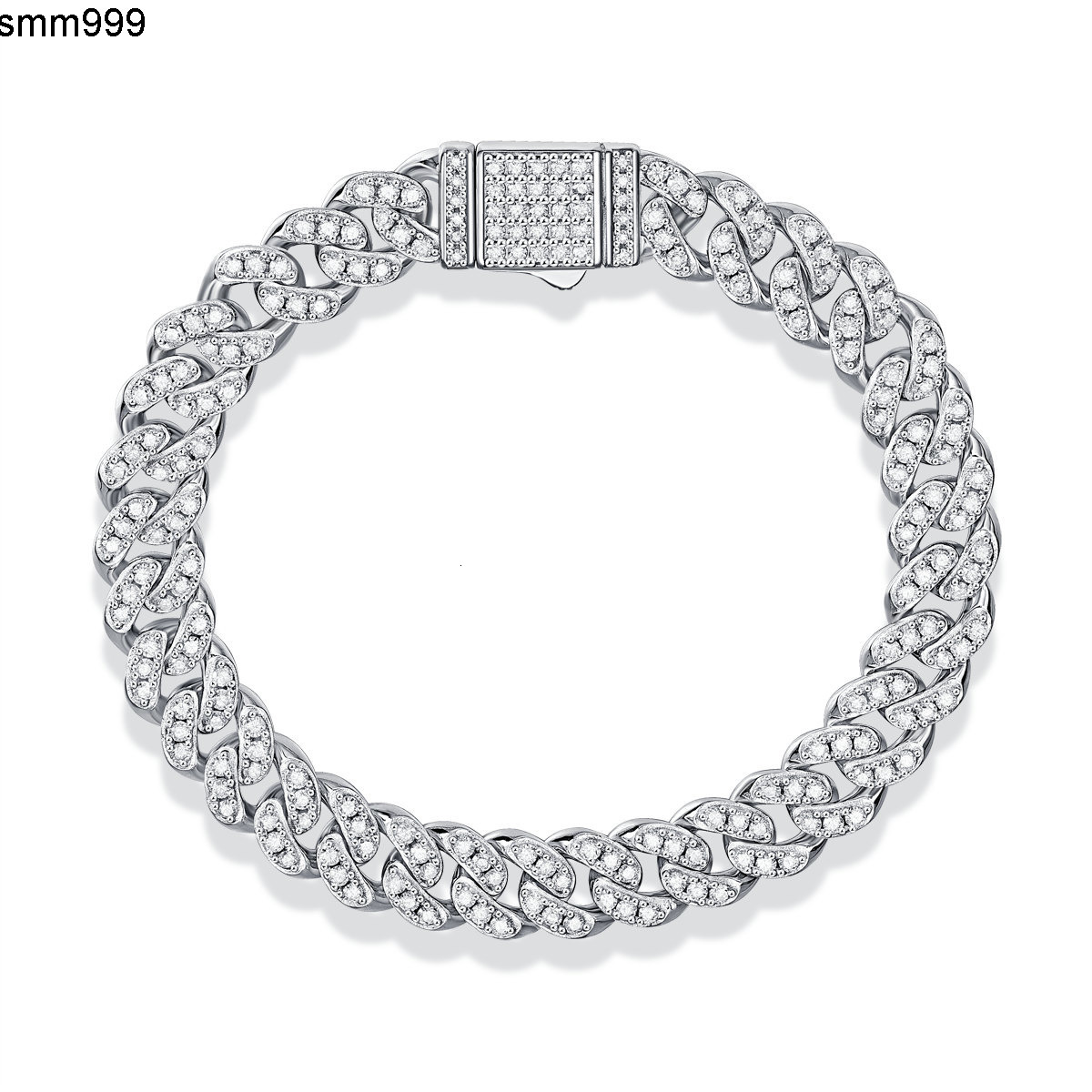 Silver 925 Gold Plated Mossinate DEF VS+ Pass Tester Diamond Tennis Cubain Bracelet Gra Cuban Custom Fine Diamond Jewelry Men