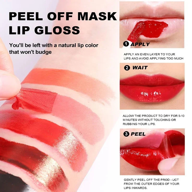 Matte Lip Liner Peel Off Tattoo Lipgloss Waterproof Velvet Lip Tint Red Brown Not Easy Fade Lip Stain Outline Contour Cosmetic 250605