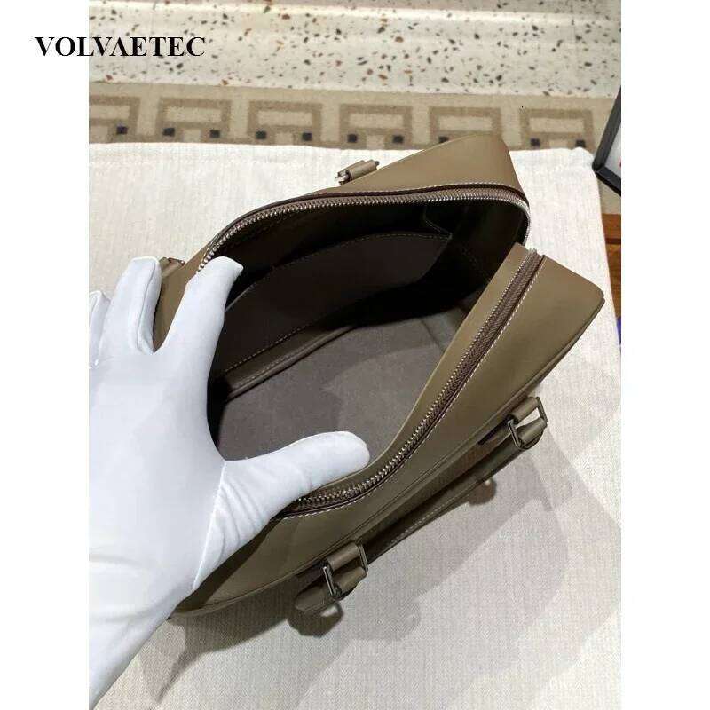 Women's Bags Designer First Layer Cowhide Women's Versatile Handbag Large Capacity Real Leather Vintage Boston Shoulder Messenger Bag Commut