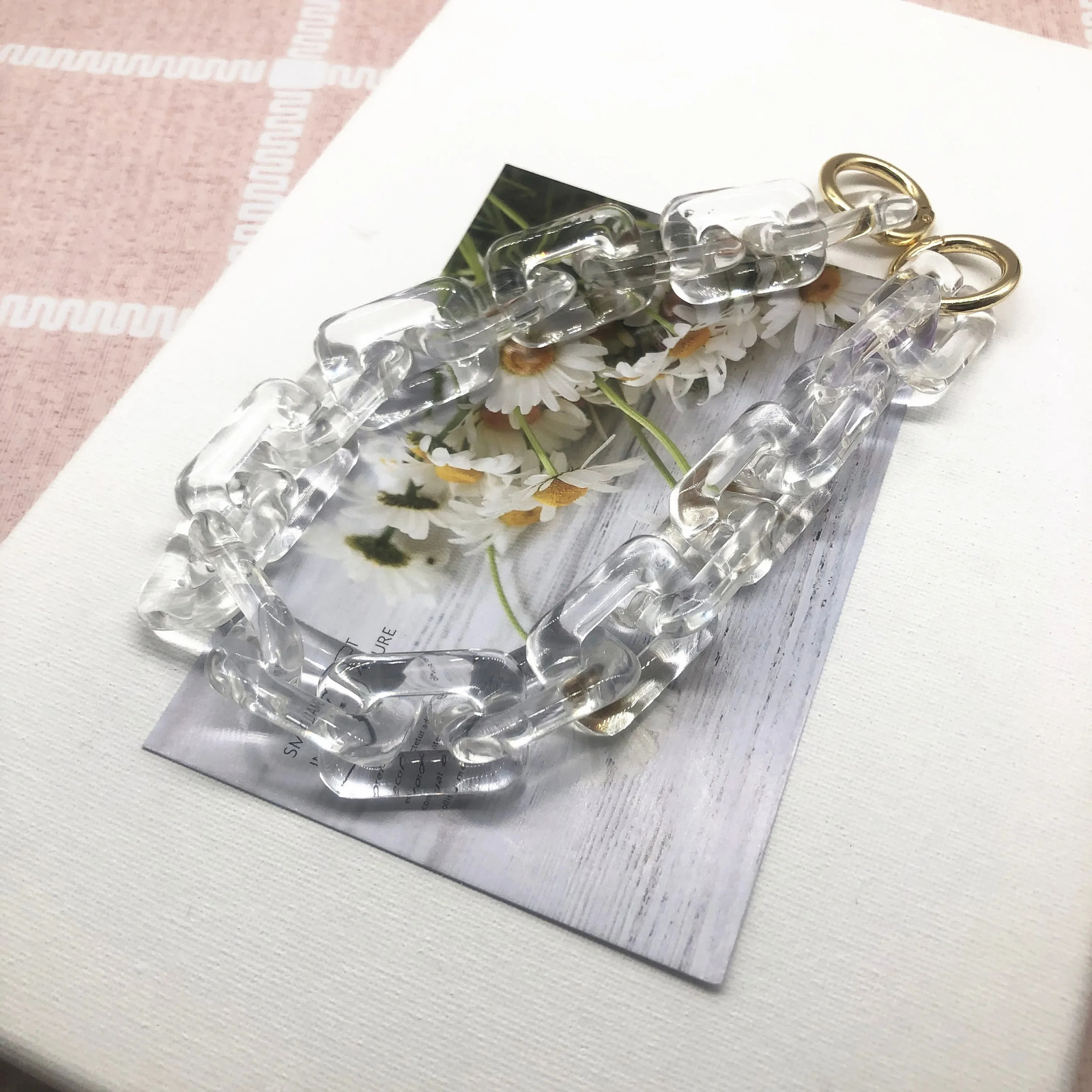 Fashion Thick Chains Colorful Big Strap Candy Acrylic Chain For Women Bags Big Handle Shoulder Crossbody Straps Bag Decoration 250528