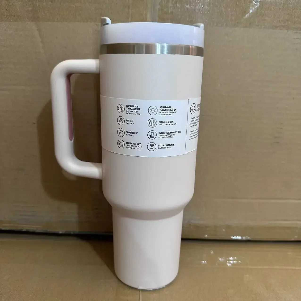 1.18L 40oz Stainless Steel Thermo Bottle Car Water Cup Insulated Cold Drink Vacuum Cup Travel Thermal Mug For Sport Stankey X250605