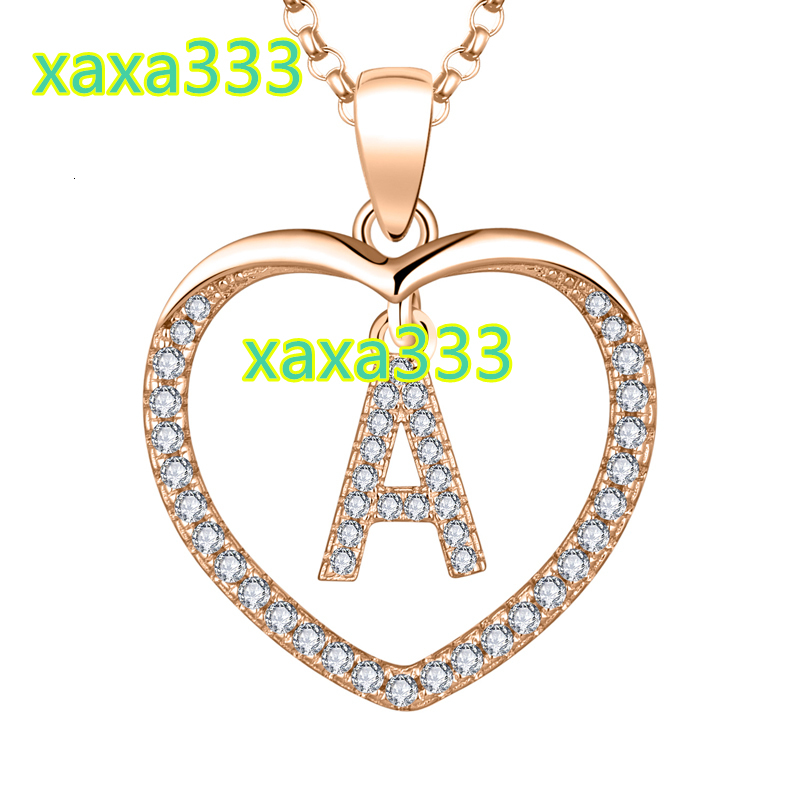 925 Silver Gold Letter a to Z Script Name Necklace Pendant Necklaces Alphabet 26 Capital Initial Letters Necklace