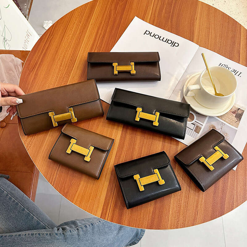 Women's Long H Classic Short Wallet Multi-Card Slot Card Holder