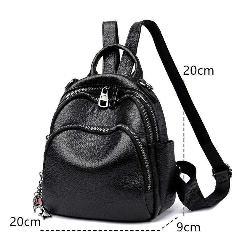 High Quality Genuine Women Backpack Fashion Ladies Travel Knapsack Girls Shoulder School Bag Cow Leather
