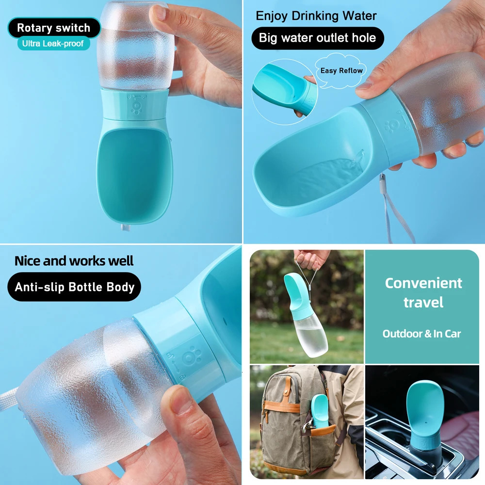 free shipping 500ml Large Dog Water Portable Pet Drinking Bottle For Small Medium Dogs Cat Outdoor Travel Puppy Drink Cup Pug Supplies 250604