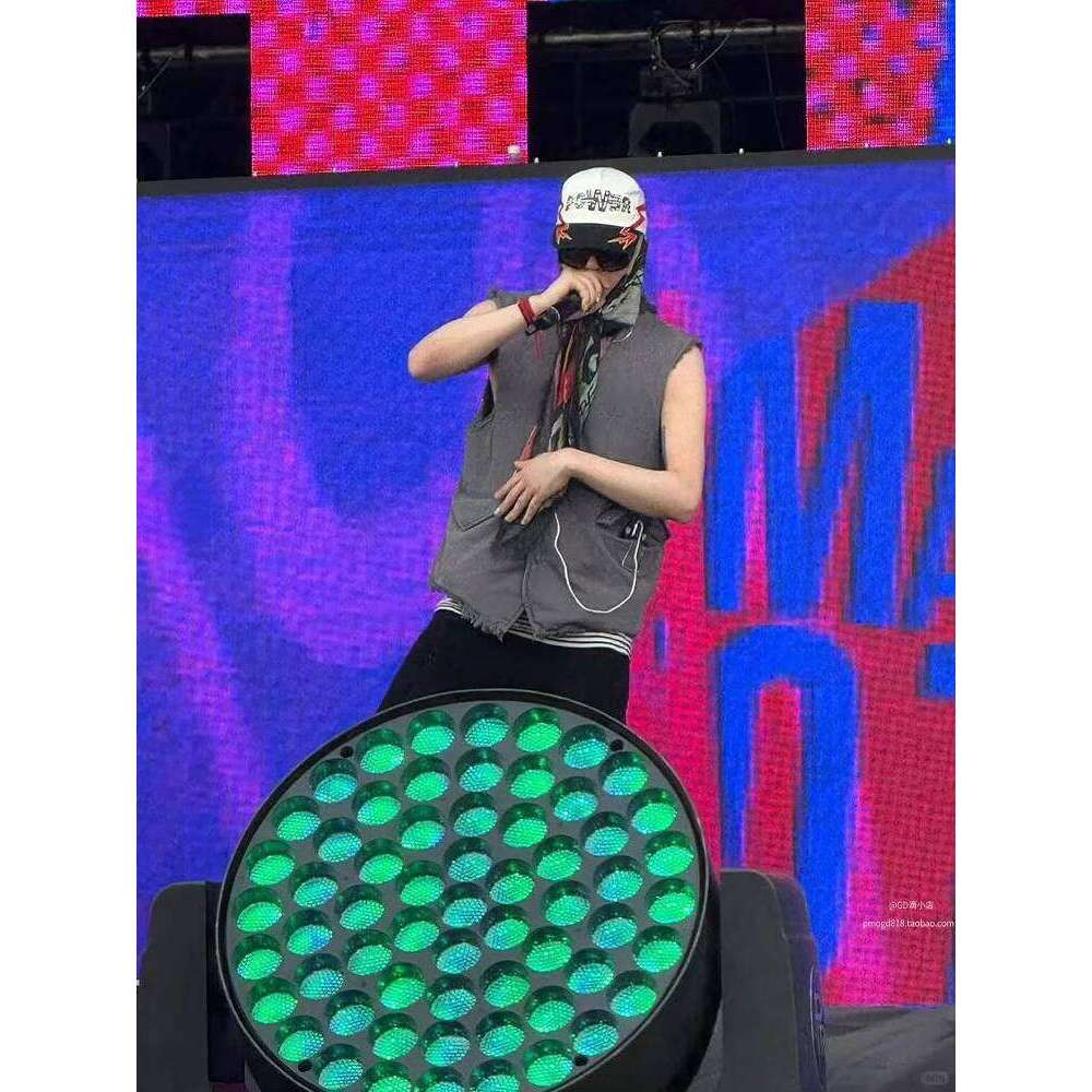 2025 New GD G-Dragon Graffiti Style Square PMO Letter Print Hip-Hop Silk Scarf Headscarf