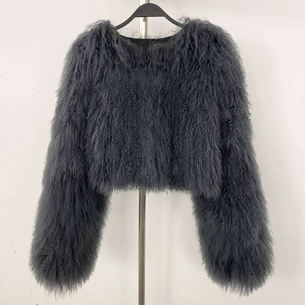 OFTBUY Real Mongolia Jacket Female 2025 New Autumn Winter Natural Coat Women Short Warm Tibet Sheep Fur Outerwear