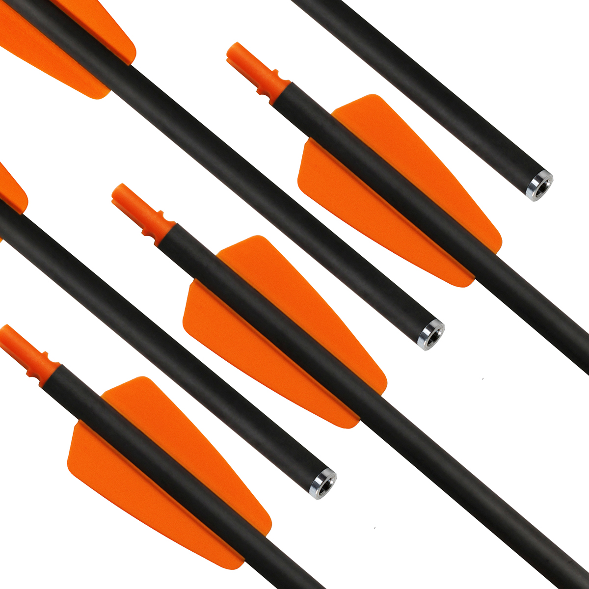 Crossbow Bolts 7.5 inch Hunting Arrows without Arrowheads 12 Pcs Carbon Crossbow Arrows Half-Moon Nocks Archery Arrows