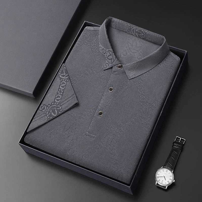 Mens Short-sleeved T-shirt Counter Genuine 2025 New Style Hot-selling Light Luxury High-end Quality Polo Shirt XJ250605