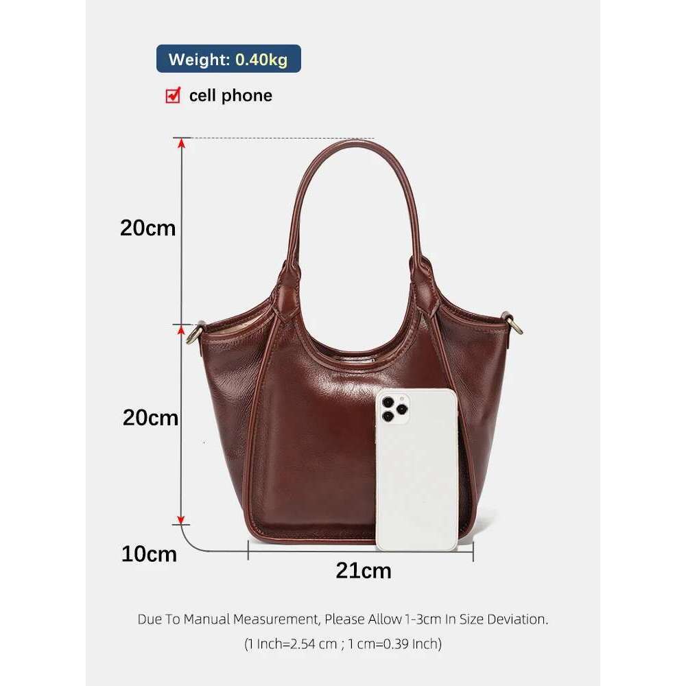 Zency Oil Wax Leather Top Handle Bags for Women Trendy 2025 Vintage Shoulder Purse Versatile Medium Size Handbag For Commute