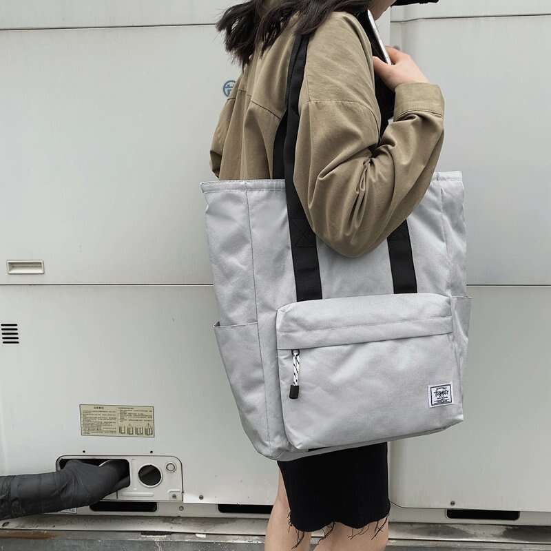 Men's Handbag Korean Style Class Tutoring Handheld Book Tote Simple Student Large Capacity Casual Shoulder Bag for Women