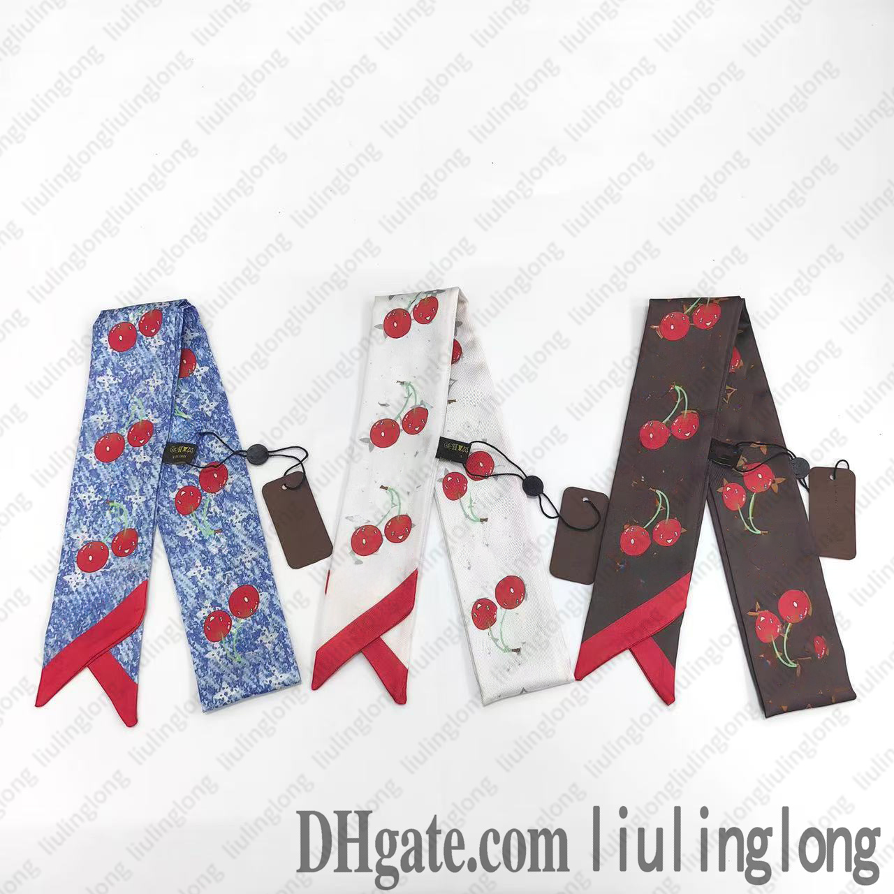 TM Monogram Cherry Blossom Bandeau BB women brand neck tie designer scarf for women scarves neck Multicolor BB Bandeau TM multicolor bandeau silk