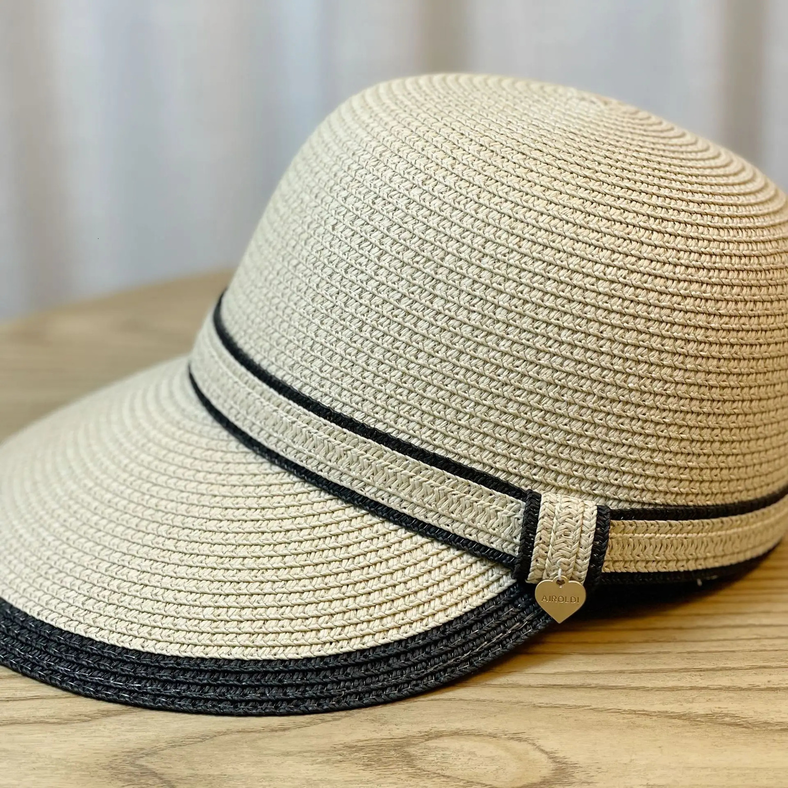 Summer Sun Straw Baseball Cap Womens Sunscreen Visor Hat Widened Brim Anti-UV Ourdoor Causal Basin Riding cap straw hat female 250603