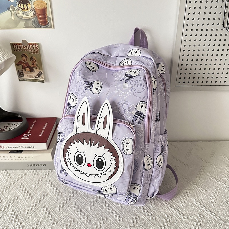 New labubu children schoolbag labubu products elementary school students large capacity waterproof junior high school female cute backpacks