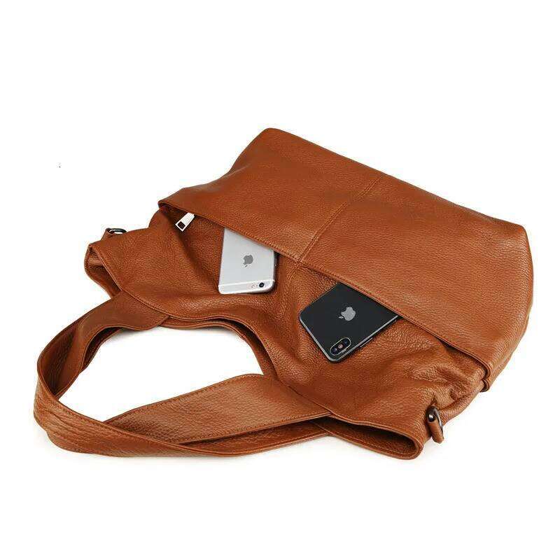 Nesitu High Quality Casual Large Black Brown Genuine Leather A4 Women Handbags Female Totes Lady Shoulder Messenger Bags M07175 2025/06/05