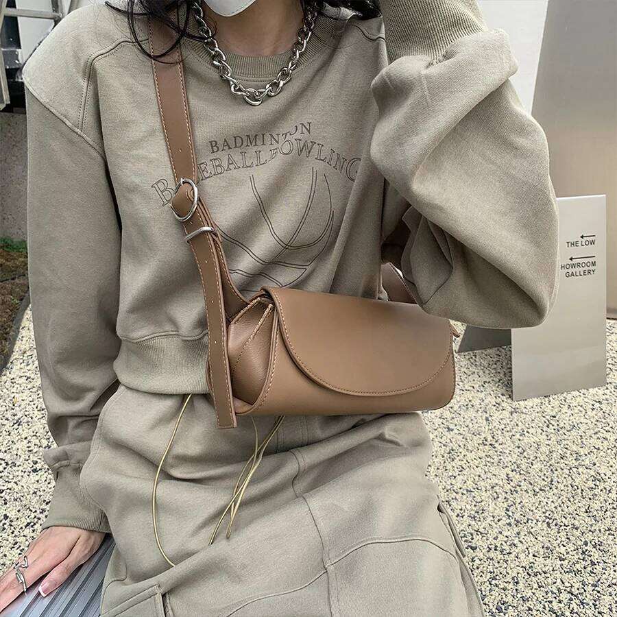 Single shoulder crossbody for women simple casual fashion underarm bag soild color small flap bags pu leather handbags bolsa