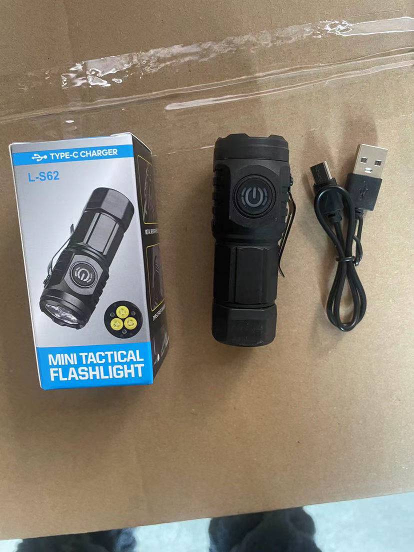 New strong light mini flashlight explodes portable small flashlight outdoor multi-function clip hat light flashlight