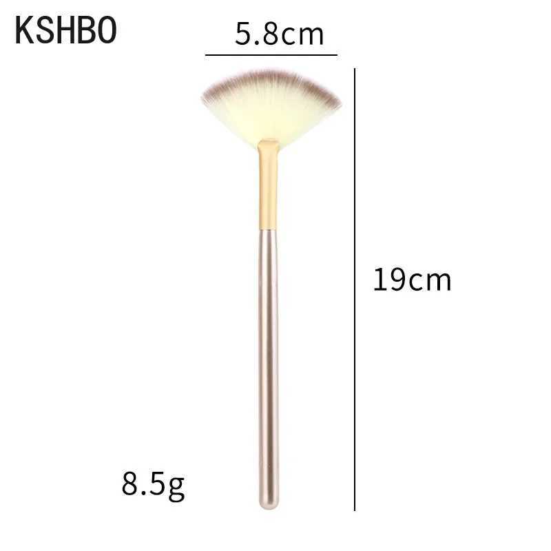 HSHBO 5pcs Fan Brushes Facial Brushes Soft Makeup Brush Cosmetic Applicator Tools Wooden Handle and Soft Fiber for Peel Mask W250605