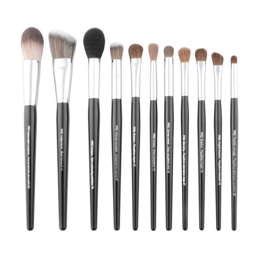 S series Pro Makeup brushes Powder fan foundation and highlighter Make up brush Big size black handle synthetic hair Well made W250605