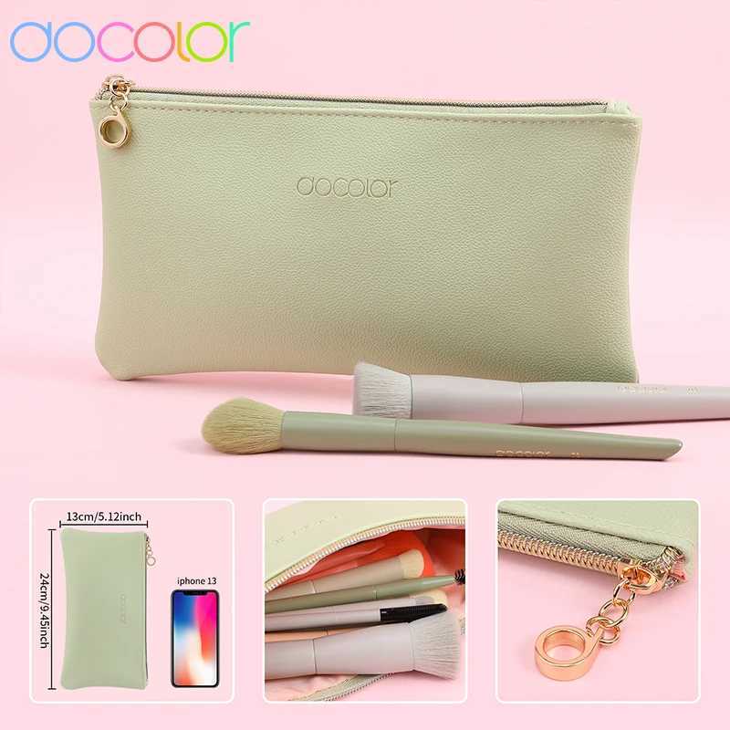 Docolor 17Pcs Makeup Brushes Set Eye Shadow B Powder Blending Foundation Cosmetic Brush With Makeup Sponges And Bag W250605