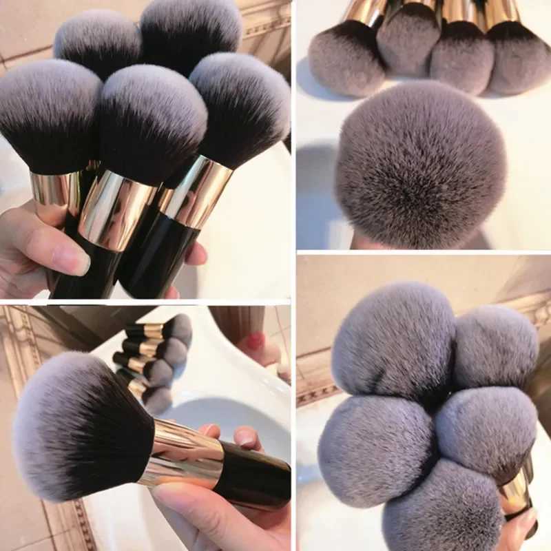 1pc Large Round Handle Multifunctional Makeup Brushes Girl Black Professional Powder Foundation B Brush Cosmetic Accessories W250605