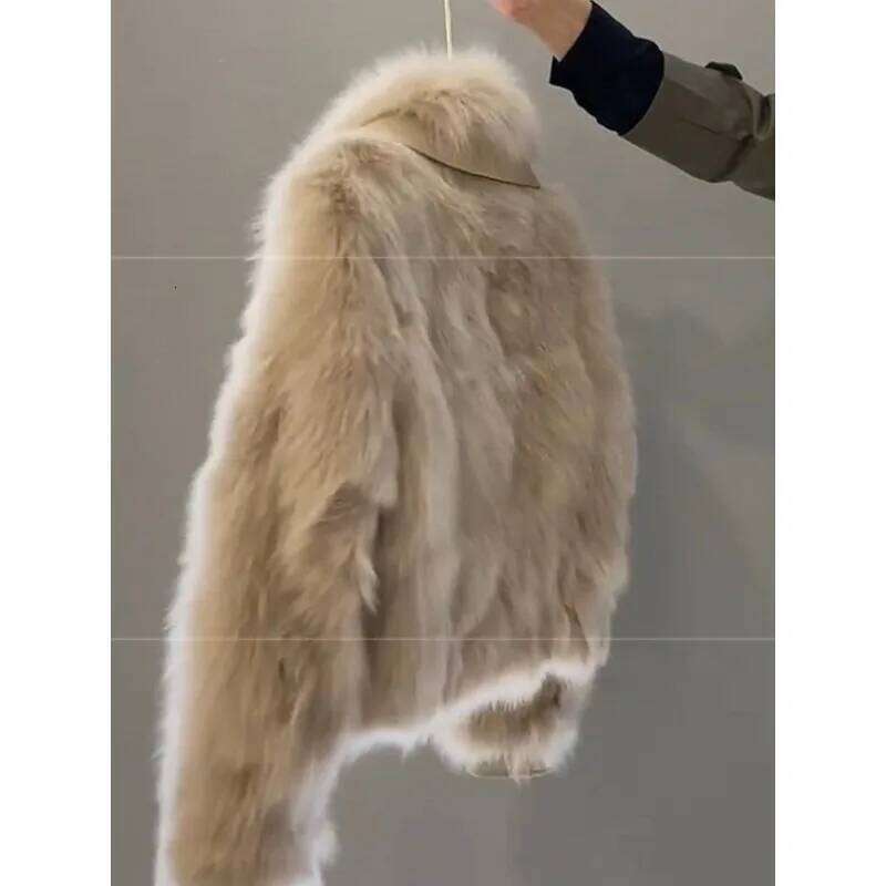 Fragrant Winter 2024 Small Person Thickened Temperament Short Girl Coat Simple Fashion Faux Women Fur Jacket