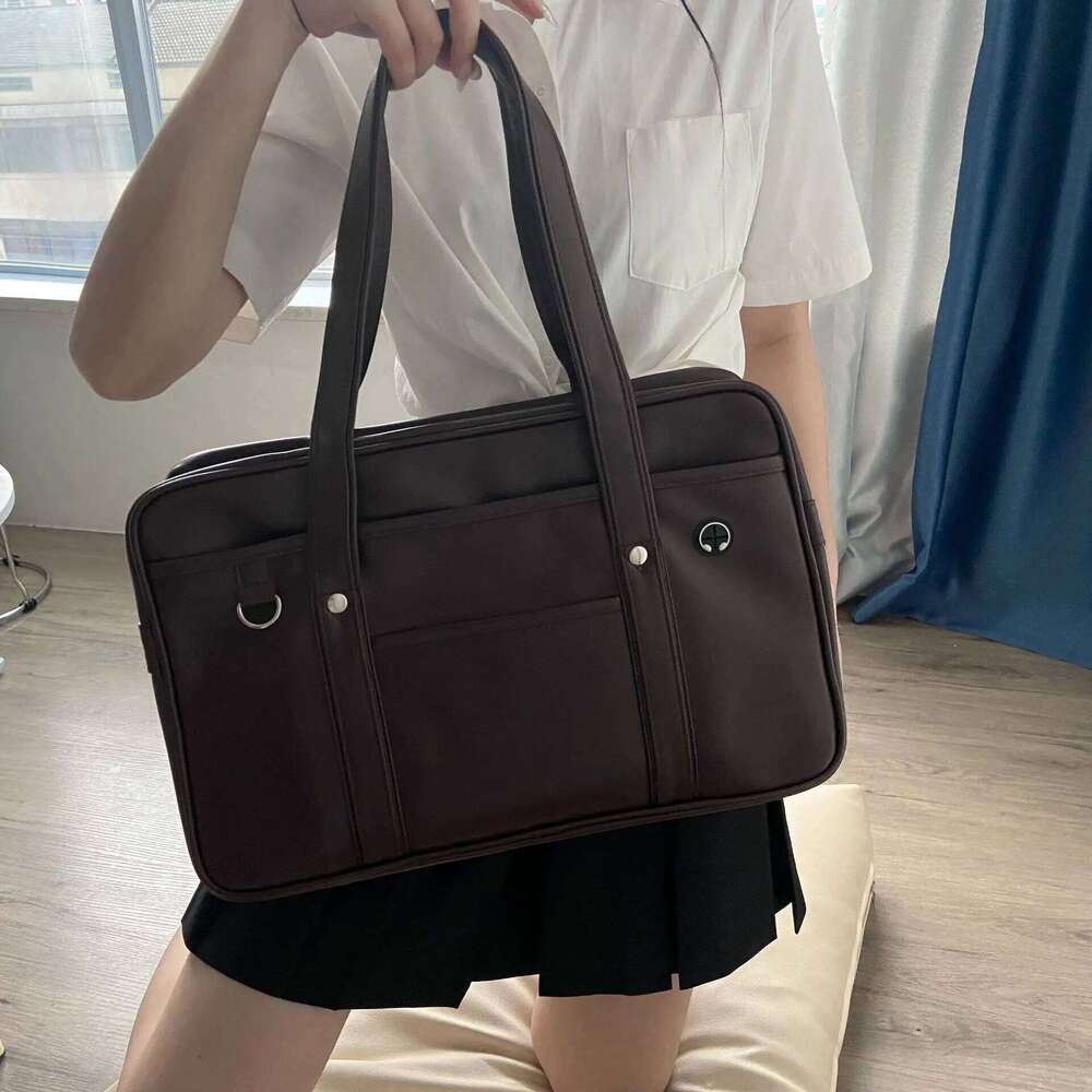 Japanese two dimensional student JK uniform bag girl PU schoolbag COS wear resistant waterproof one shoulder Messenger handbag