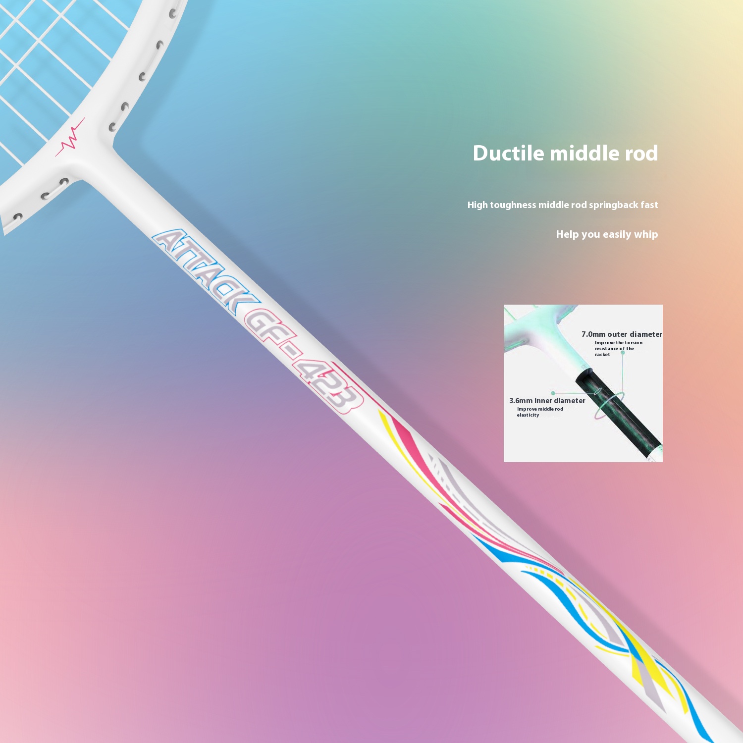 Beginner Friendly Carbon Composite Badminton Raquets Durable Responsive Design