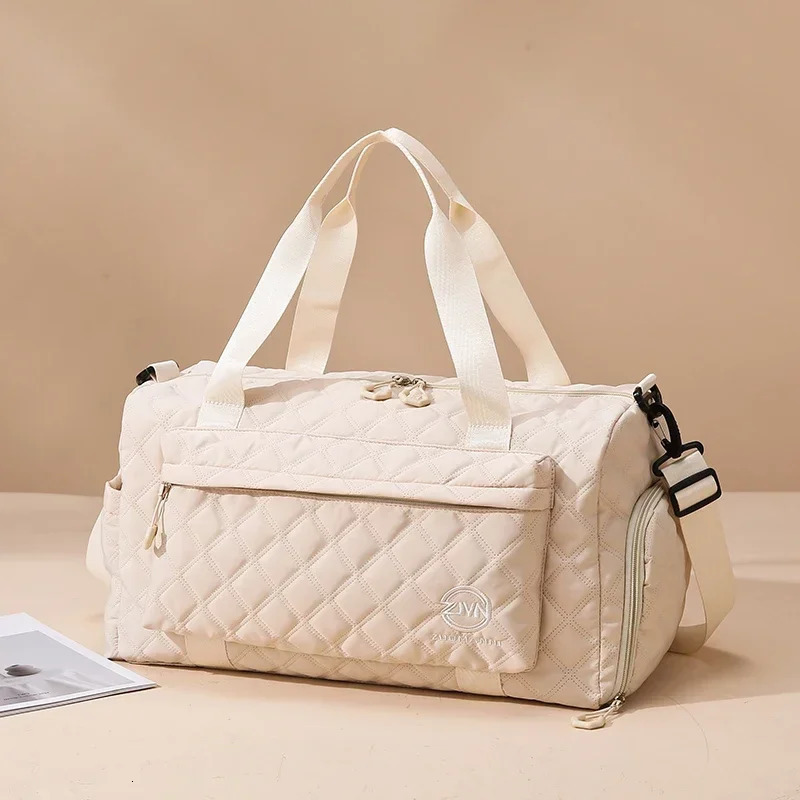 Large Capacity Travel Fitness Bag With Separate Shoe CompartmentWater-Resistant Multiple Pockets For Gym Duffel Bag 250530