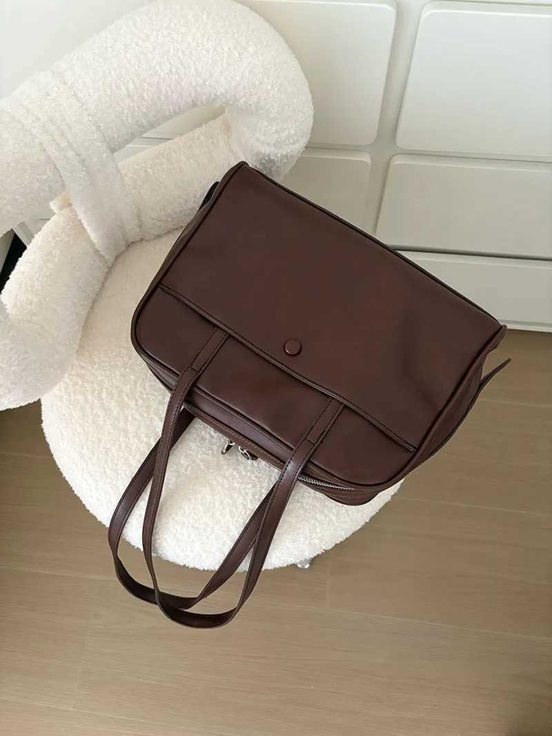 JIAERDI Coffee Shoulder Bags Wallet Women Pu Leather Soft Baguette Bag Female Large Capacity Tote Bag Handbag Womens Bag XJ250605