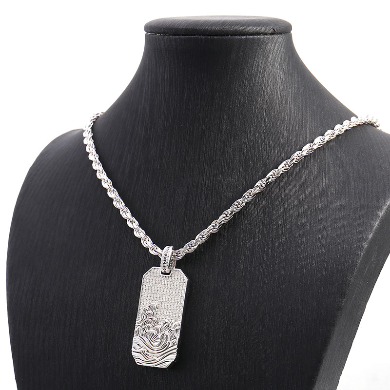 New Arrivals Bulk Stock Big Picture Hip Hop Pendant DEF Moissanite Diamond Pendant 925 Sterling Silver Smooth Back Design for Men Hip Hop Necklace