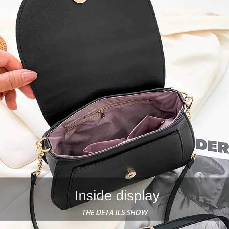 Summer Sailor Mo Ladies Handbag Black Luna Shape Chain Shoulder Bag PU Leather Women Messenger Crossbody Small Bag Purses XJ250605
