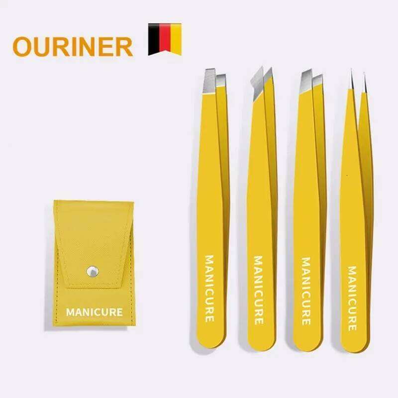 1 Pcs 4 Styles Eyebrow Tweezer Colorful Beauty Fine s Puller Stainless Steel Slanted Eye Brow Clips Removal Makeup Tools free shipping