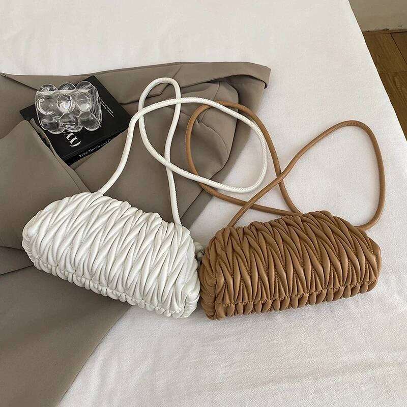 Designer Puff Handbag Purse Green Crossbody For Women Fashion Clutch Brand Plaid Small Shoulder Bag