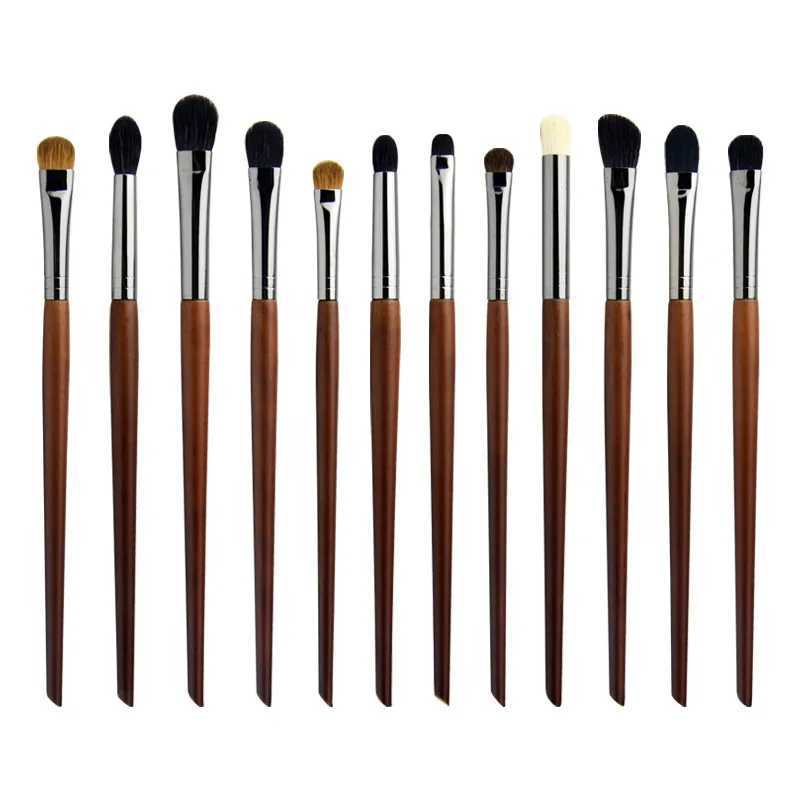 1pc Eye Makeup Brushes Eyeshadow Makeup Smudge Highlighter Crease Eyebrow Detail Smoky Eye Brush Goat Hair W250605