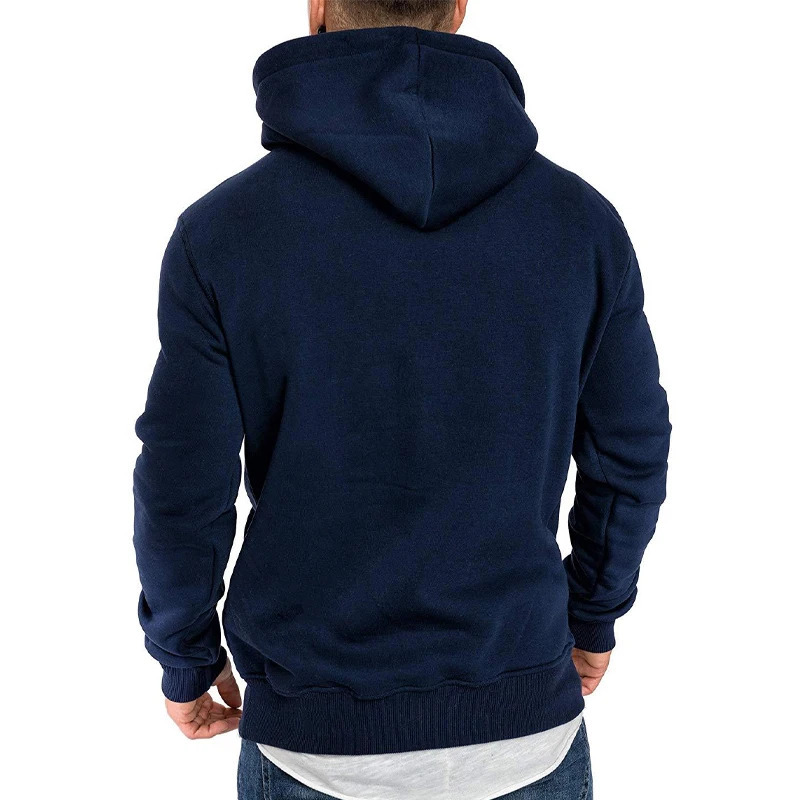 Spring Autumn Streetwear Fashion Outwear Mens Soild Color Hooded Sweatshirt Hoodies Casual Loose Fleece Coats 250605