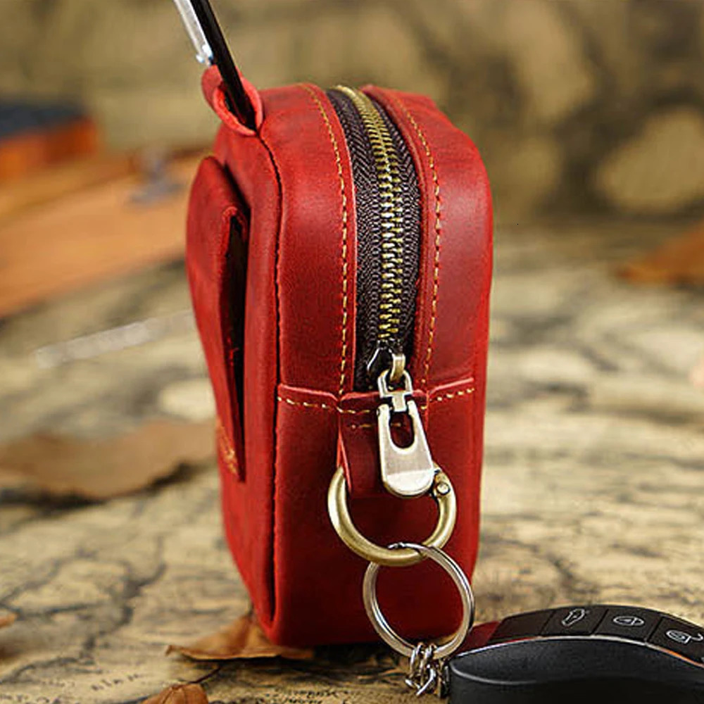 Leather Wallet Card Holder Belt Pouch Running and Outdoor Leisure Bag 250605