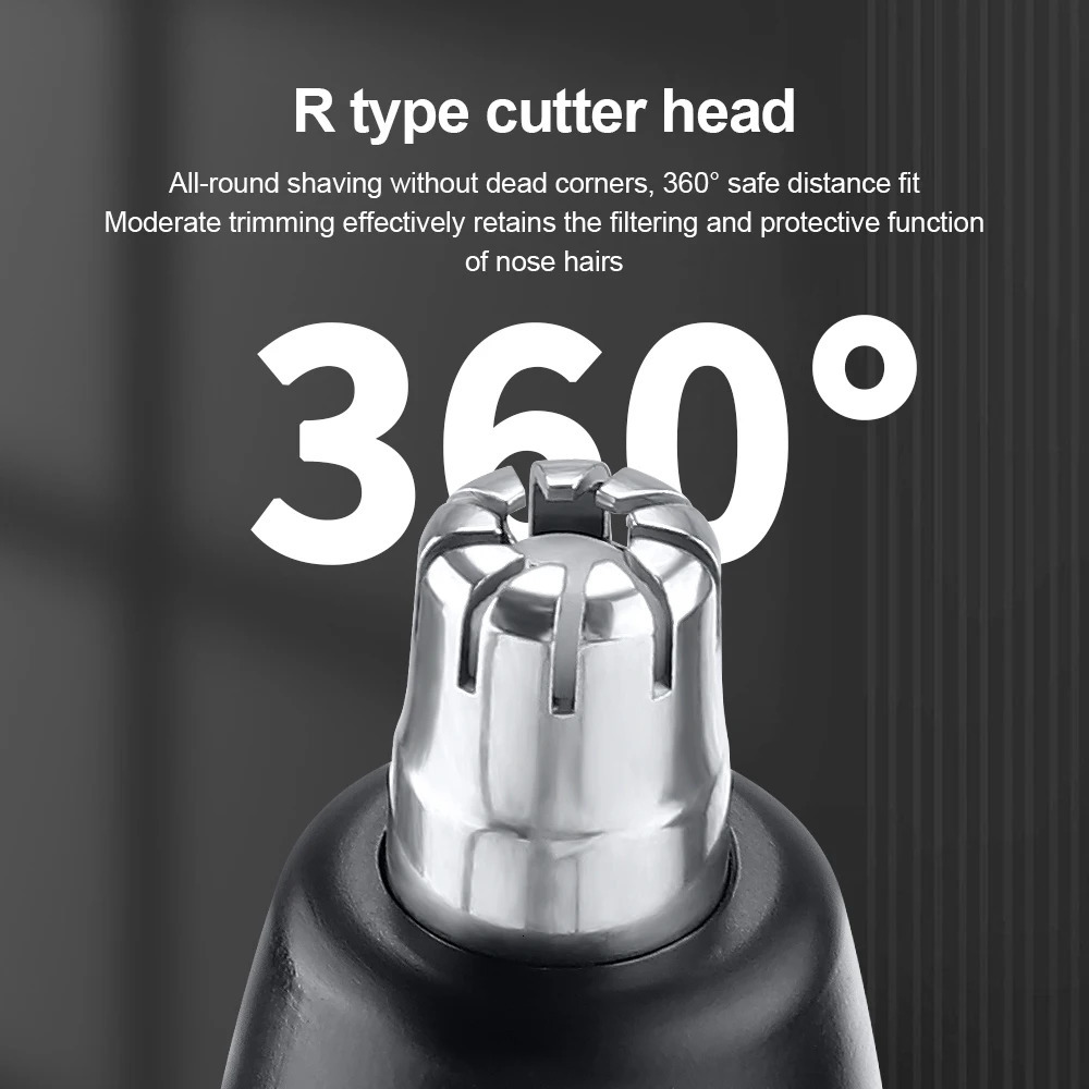 Electric Nose Hair Trimmer For Men Women High Speed Motor Hair r Lips Eyebrows Razor R Type Cutter Head Trimmer for Nose 250604