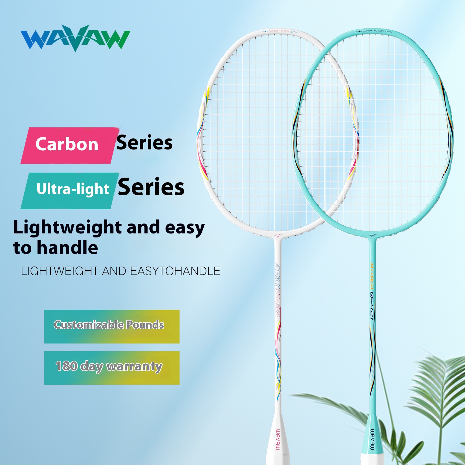 Beginner Friendly Carbon Composite Badminton Raquets Durable Responsive Design