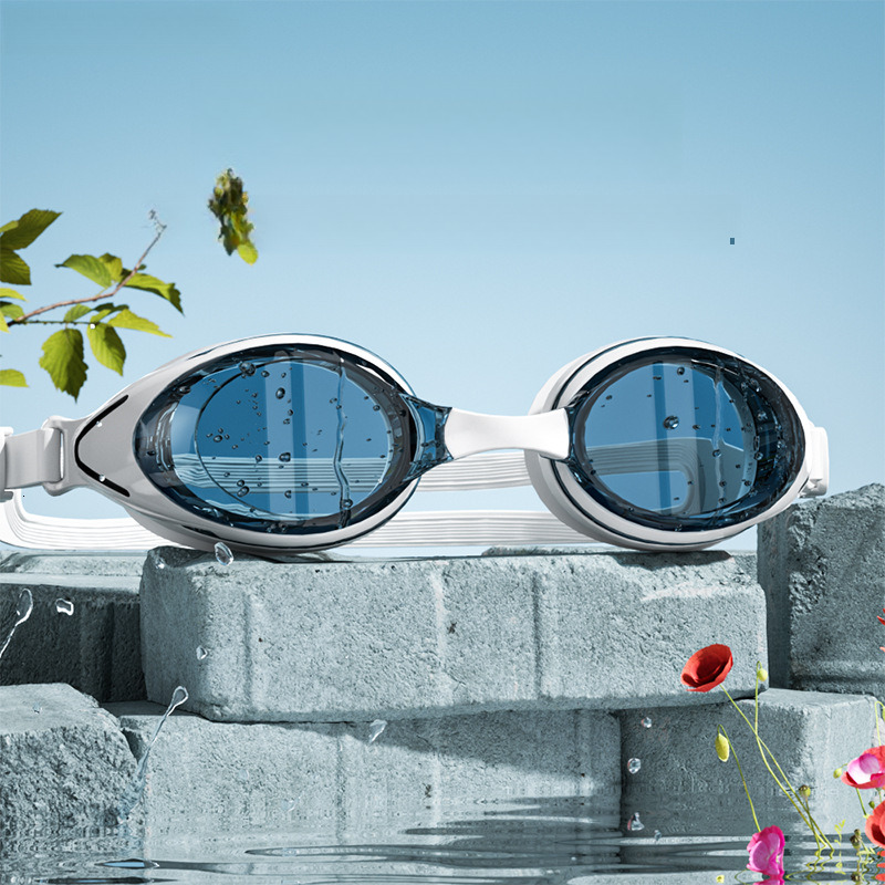 High-Definition Adult Unisex Goggles Comfortable Fit Swimming Glasses Waterproof Anti-Fog Professional Diving Silicone Swim Cap