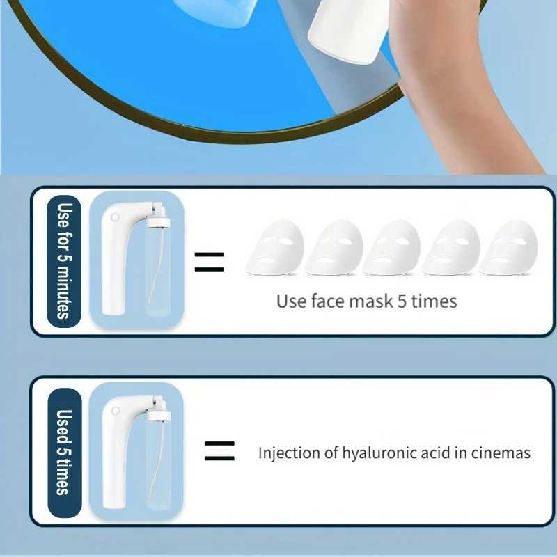 High Pressure Nano Spray Face Oxygen Air Compressor Fog Mist Spray Gun Injection Instrument Airbrush Skin Care Tool XJ250607