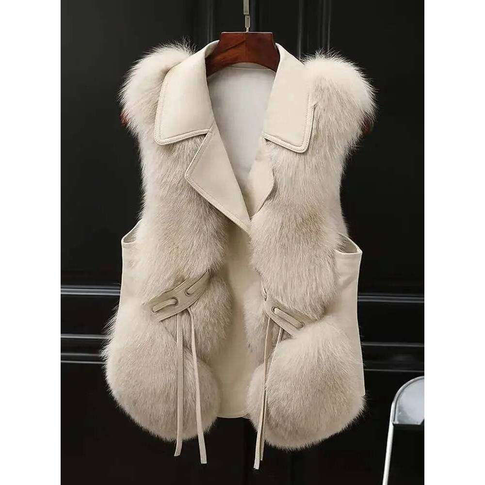 Fur Coat Women's Vest 2025 Autumn and Winter New Jacket Short Outerwear Lady Clothing