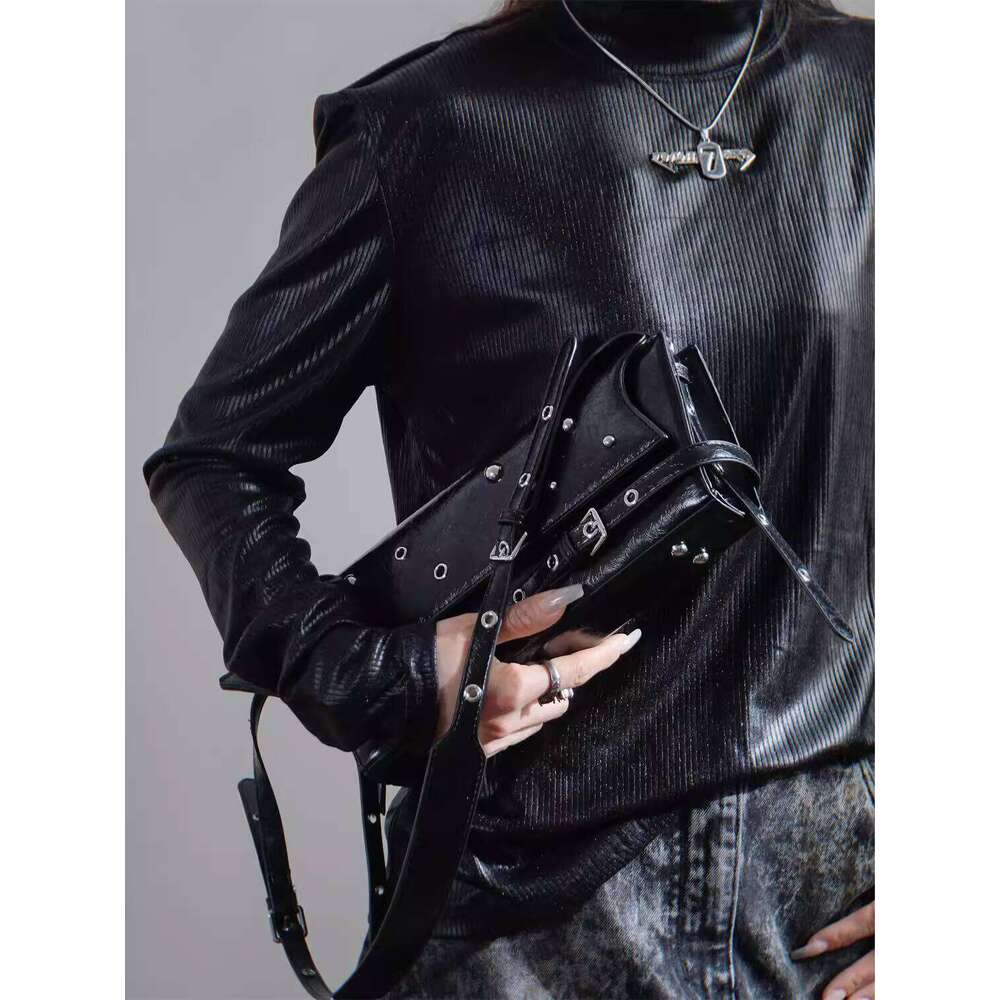 Dark Starry Sky Niche Design Hot Girl Heavy Rivet Functional Underarm Shoulder Crossbody Bag Trend