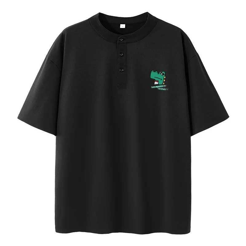 Henley Shirt Men Plus Size T-shirt 6XL 7XL 110-175kg Henley Neck Short Sleeve Polo Shirt Loose Oversized Big Size Men ClothingXJ250605