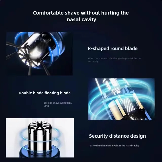 Electric Shaving Nose Ear Trimmer Safe Face Care Rechargeable Nose Hair Trimmer for Men Shaving Hair Removal Razor Beard 250604