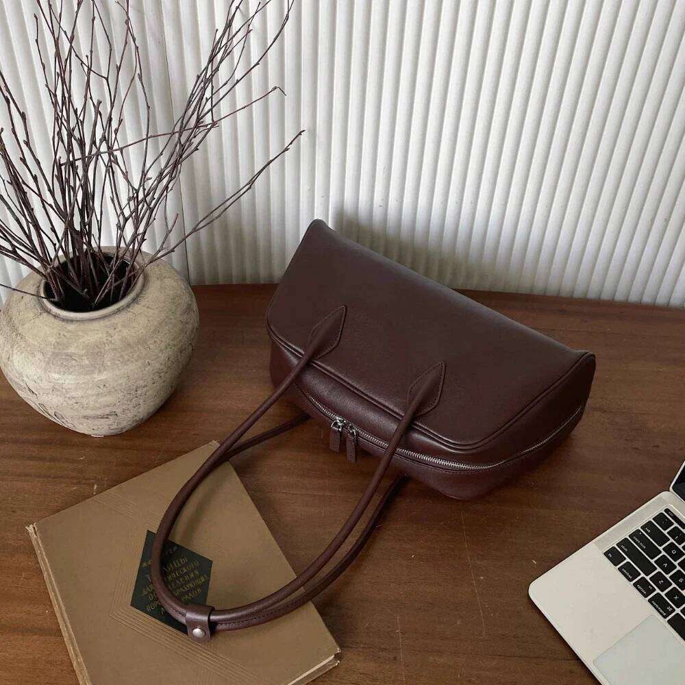 Motingsome Top Layer Cow Leather Shoulder Women Bags Retro Lady Underarm Saddle Bag Calfskin Causal Tote Purses Handbag 2025 New